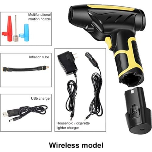 Wireless Inflatable Pump Portable Air Pump Car Tire Inflator Digital Air Compressor 120W Rechargeable Air Compressor