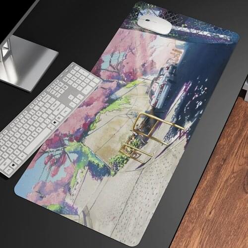 XXL Beautiful Cute Printing Gaming Large Desk Pad Anime Pad Computer Player MousePad PC Keyboard Mats For Five centimeter speed
