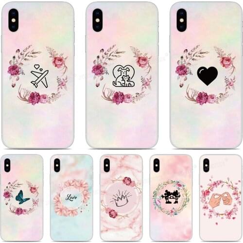 Floral Garland Case For Huawei Nova 5 6 SE 7i Y7P 4e Y5 Y6 Honor 20 9X 8S Mate 30 P40 Plus P30 Pro Lite E P Smart 2019 Cover