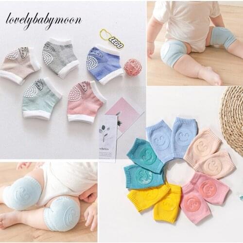 Kids Non Slip Crawling Elbow Infants Toddlers Baby Accessories Smile Knee Pads Protector Safety Kneepad Leg Warmer Girls Boys