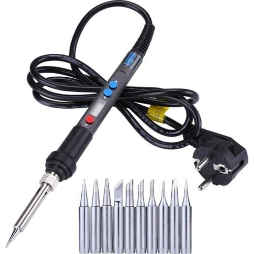 90W 110V/220V Electric Solder Soldering Iron Digital LCD Fer a Souder Welding Tools Solder Iron With 10pcs Tips