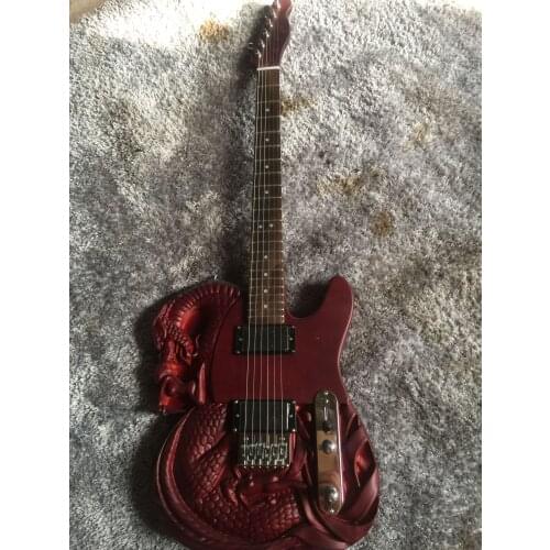 Free delivery electric guitar / carved pattern matte red exquisite high quality TL Guitar / China Electric Guitar