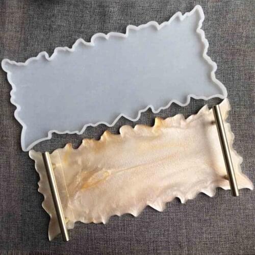 Crystal Epoxy Resin Mold Rectangle Coaster Casting Silicone Mould DIY Crafts Desktop Tray Making Tools