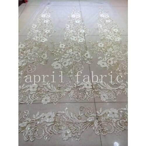 Hh0002 gold cream flower shining glitter pattern glued print flower fabric for sawing/wedding design