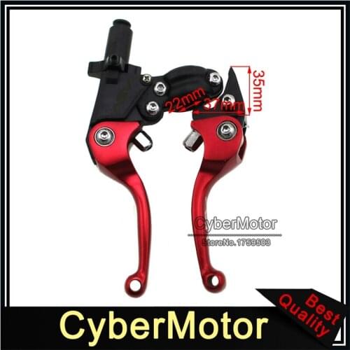 Red Folding Brake Clutch Handle Lever For Motorcycle Pit Dirt Trail Bike MX Motocross 50cc 70cc 90 110cc 125cc 140cc 150cc 160cc