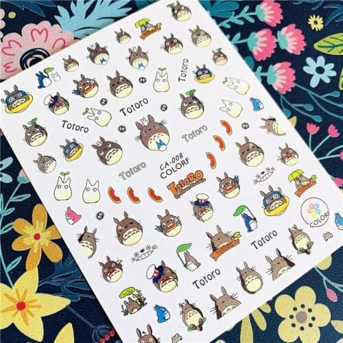 Newest CA sereis CA-8-37-222 cat owl 3d nail art sticker nail decal stamping export japan designs rhinestones decorations