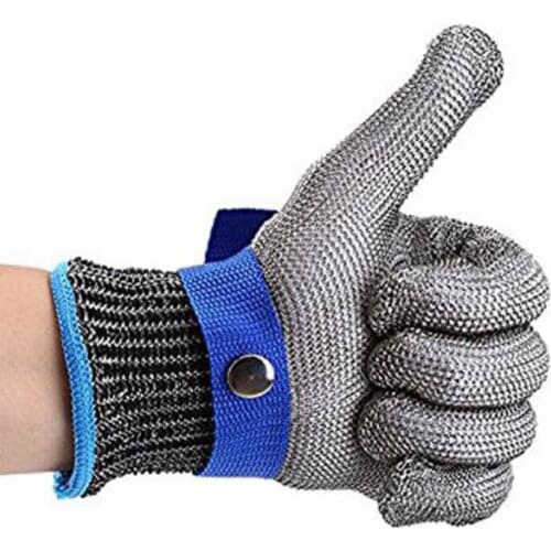 Outdoor Hunting Shooting Combat Tactical Cut-proof Protect Gloves Grade 5 Stainless Steel Wire PE Steel Ring Iron Mitten One Pcs