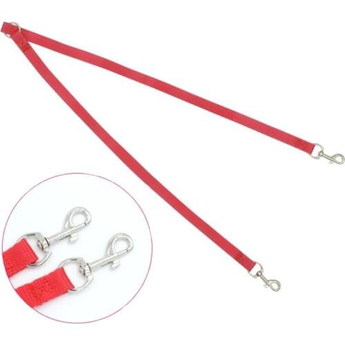 Pet Harness Double Strap Leash Traction Rope Nylon Double-end Lead Safety For Two Dogs Cats 90CM Length