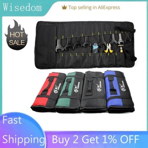 New Multifunction Oxford Cloth Folding Wrench Bag Tool Roll Storage Pocket Tools Organizer Holder Tools Pouch Portable Case