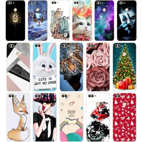 T Huawei P Smart Case TPU Soft Silicone Transparent Back Cover Phone Case Huawei P Smart Cover FIG-LX1 Enjoy 7S Case