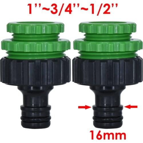 Waltregro 2X 1'' 3/4'' 1/2'' Female Thread Faucet Connector Garden Irrigation Hose Quick Coupler Nipple Joint Greenhouse Adapter