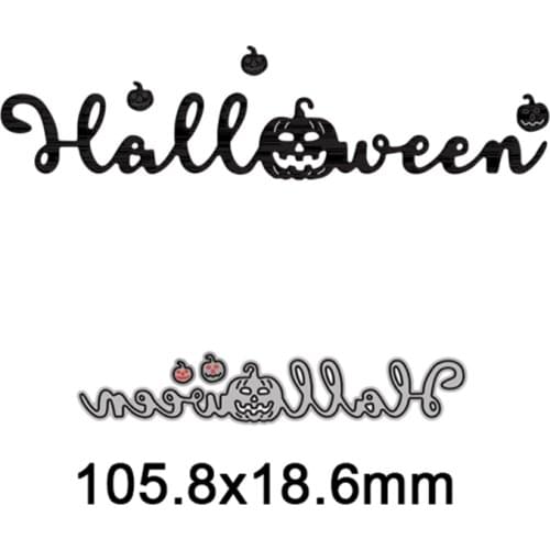 Halloween Pumpkin Letter Metal Cutting Dies Stencils for DIY Scrapbooking photo album Season Embossing DIY Paper Cards 2021 new