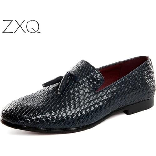 Plus Size 38-48 Men Shoes 2019 New Breathable Comfortable Men Loafers Luxury Tassel Weave Mens Flats Men Casual Shoes