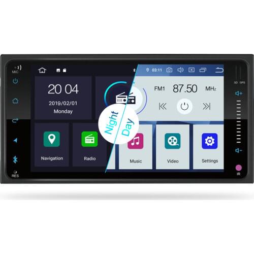 Android 9.0 RAM 2G ROM 16G Car DVD Gps Navigation Radio Video Player Stereo Universal 1 Din Radio Car Multimedia Player Gps