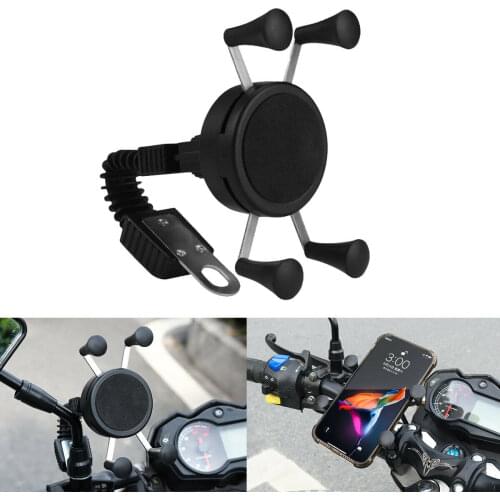 Universal Motorcycle Bike Handlebar Cell Phone GPS Bracket Support Holder Stand Mount Non-Slip