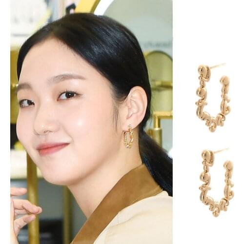 The eternal monarch of Korean drama the same retro Style Earrings French Earrings 2020 NEW