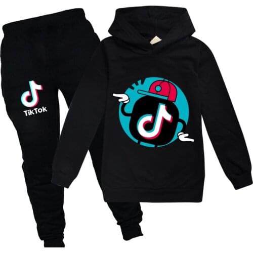 Spring Boys Clothes Girl Boys Clothes Childrens Clothing Tik Tok Printing Childrens Clothing Set Kids Clothes