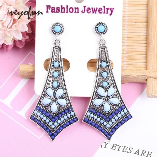 Veyofun Vintage Acrylic Drop Earrings Ethnic Geometry Dangle Earrings Jewelry For Women Gift