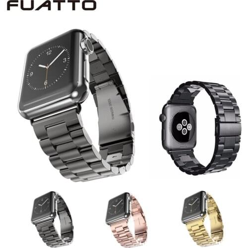 Stainless Steel High Quality Vogue Unique Casual Luxury Mens Watch Buckle Clasp For Apple Watch 20mm/22mm