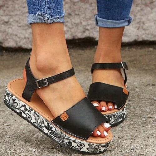 Womens Sandals High heels Woman Bohemia Pumps Fashion Women Hollow Out Sandals Outdoor Summer Shoes Women TGHDOF