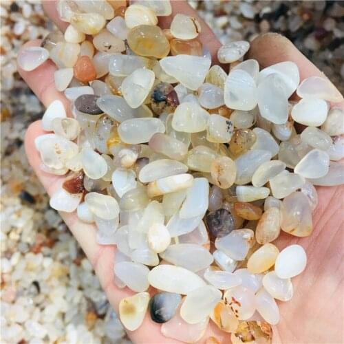 100g rolling gem natural crystal rock mineral white agate is used to heal chakras