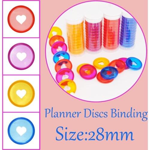 11pcs 28mm Mushroom Binding Discs Buckle Plastic Ring Binder Notebook Discs Binder Loose Leaf Ring Planner Discs Office Supplies