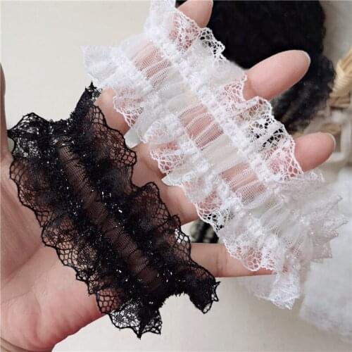 3 yards Soft Elastic Lace Ribbon for Diy Gift Box Packaging Decoration Hat Garment Accessories