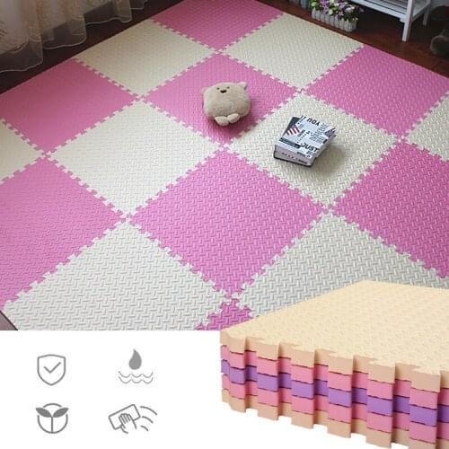 4/10/15Pcs 30*30CM Foam Mat with Borders Children Kids Soft Interlocking Magic Patchwork Jigsaw Climbing Baby Mat