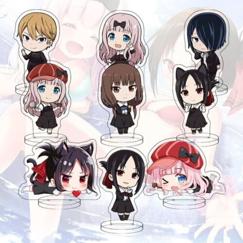 9Pcs/Set 6cm Kaguya Sama Love Is War Anime Figure Kawaii Fujiwara Chika Ishigami Yuu Action Figures Acrylic Stand Model Toy Gift
