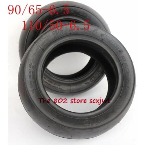 Motorcycle accessories 90/65-6.5 front 110/50-6.5 Rear Tubeless Vacuum tyres for 47cc 49cc mini pocket bike 10 inch Slick Tires