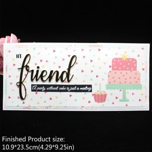 KSCRAFT Basic Stitched Nesting Slimline Metal Cutting Dies Stencils for Scrapbooking/photo album Decorative Embossing Paper Card