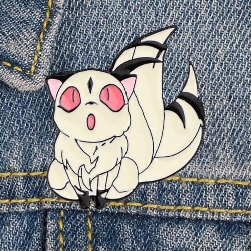 LT620 Japanese Anime Jewelry FOX Pins for backpacks Lapel Enamel Pins and Brooches for Woman Bags Badge Friend Kids for Gifts