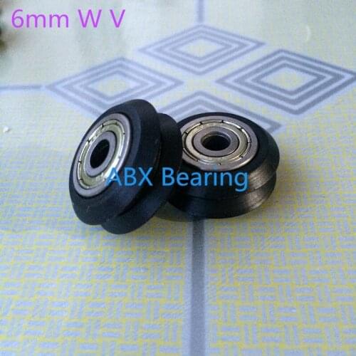 BW25 6mm W V groove bearing Openbuilds for 3D printer nylon wheel ball bearing with pulley 20 type track roller