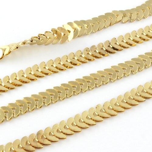 25m/roll Iron Leaf Links Chains Soldered Golden Color for Jewelry Making DIY Bracelet Necklace Accessories Findings 5x8.5x2mm