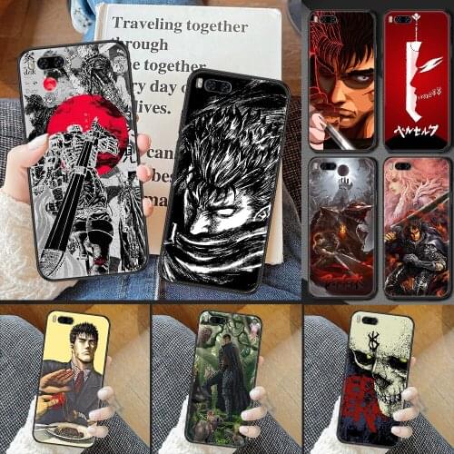 Anime Berserk Guts Phone case For Xiaomi Mi Max Note 3 A2 A3 8 9 9T 10 Lite Pro Ultra black luxury waterproof silicone funda