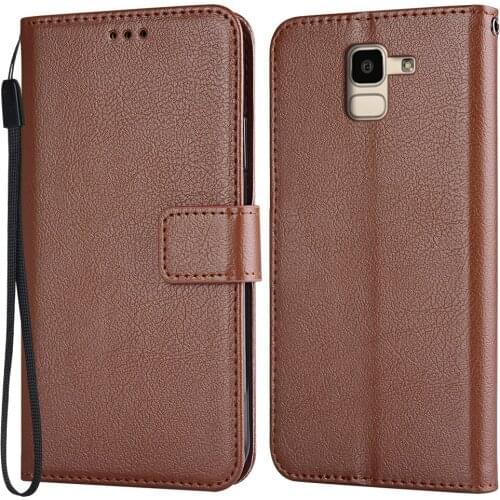 J6 2018 Case Flip Leather Case on For Samsung Galaxy J6 2018 J600 Cover on For Samsung J6 2018 J600 Back Case Etui