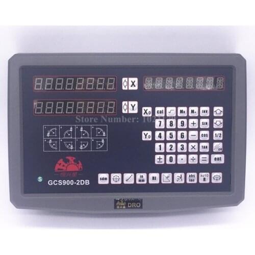 Free shipping GCS900-2DB 2 Axis DRO Digital Readout and 2 Pieces 100-1020mm 5micron Linear Scale (Complete set with accessories)