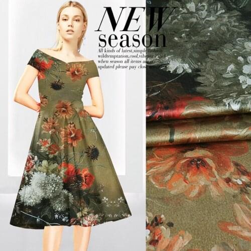 CNUM SP917 Pure Silk/ Garden,Retro /Silk Fabric 93% Silk 7% Spandex Elastic/ Width 1.29yd Thickness 19mm/ Unit: PC