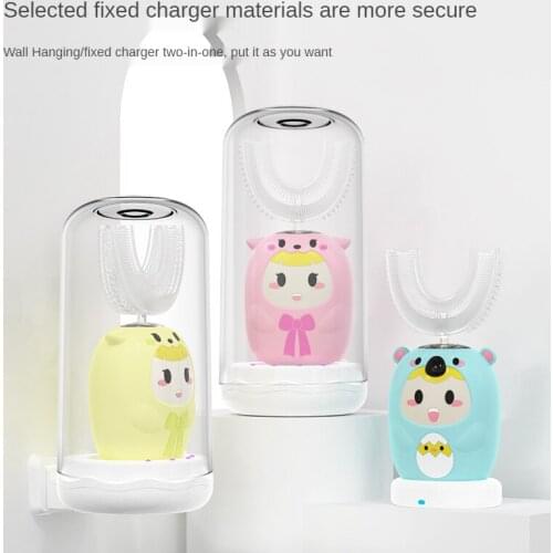 Childrens electric toothbrush charging IPX7 waterproof U-shaped mouth-mounted smart sonic oral cleaning automatic toothbrush SP