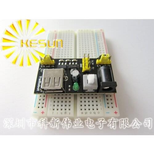 For MB102 Breadboard 3.3V / 5V Power Supply Module with 400 Tie Point Breadboard 8.5CMX5.5CM