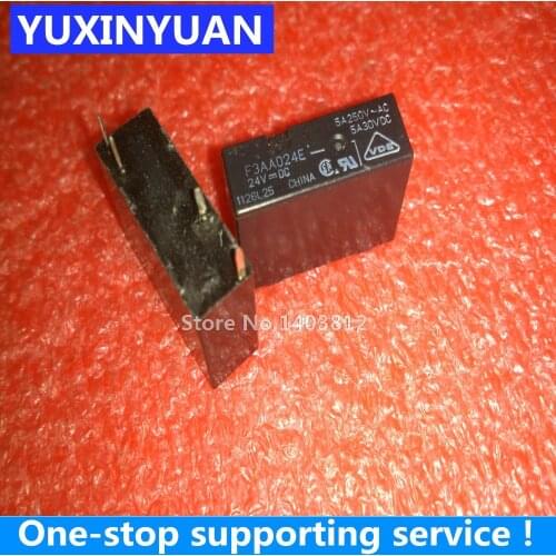 F3AA024E DC24V 24V=DC 5A250V-AC 5A30VDC 5pcs/lot