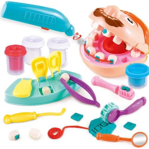Early Learning Toys For kid 2019 new Pretend Play Toy Dentist Check Teeth Model Set Medical Kit Role Play Simulation Doctor Toys