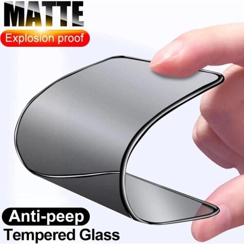 Ceramic Matte Privacy Glass For iPhone 12 11 Pro Max 6 6S 7 8 Plus SE Screen Protector Glass X XS MAX XR Soft Protective Film