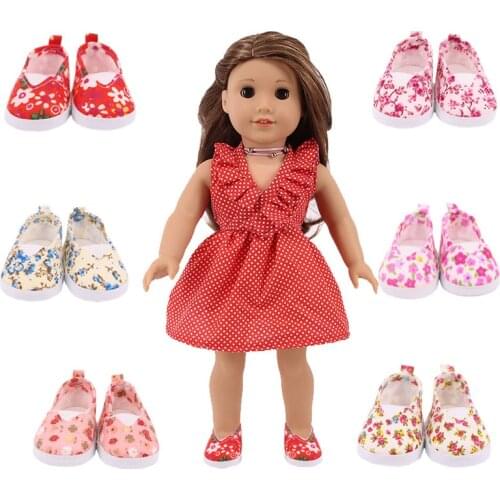 Fashion New Pattern Flower Cloth Shoes Fit 18 Inch American&43cm Baby New Born Doll Clothes Accessories,Girls Toys