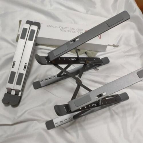 A9LC Aluminum Alloy Cooling PC Base Holder Desktop Bracket Adjustable Tablets Computer Stand for macbook Notebook Laptops
