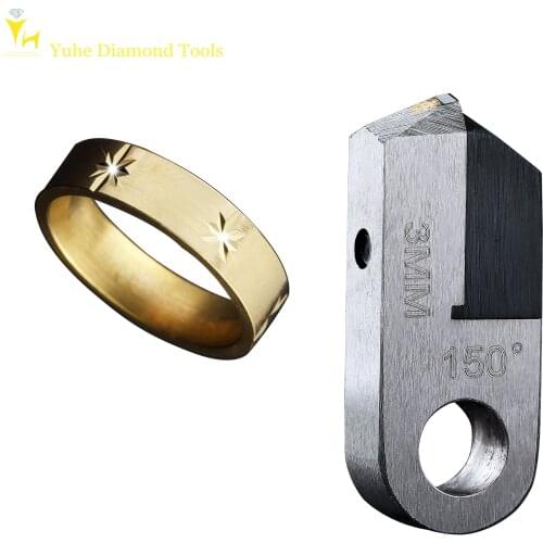 PCD v shape 160 degree posalux diamond tools milling cutter for jewelry