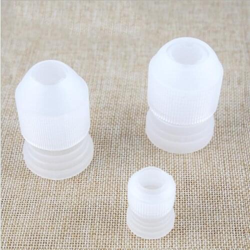 Plastic Icing Piping Bag Converter Adapter Set Cream Nozzle Pipeline Coupler Home Cake Decorating Tool For Russian Nozzle S/M/L