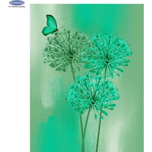 Full Square Round Drill Dandelion 5D Diamond Painting Butterfly Embroidery Cross Stitch Kit Diamond Mosaic Diy Needlework Decor