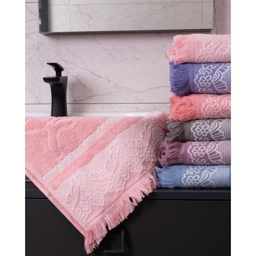 %100 Turkish Cotton 6' Piece Hand, Face Towel 50*90 Cm Pre-Wash