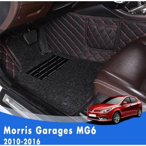 For Morris Garages MG6 2016 2015 2014 2013 2012 2011 2010 Luxury Double Layer Wire Loop Car Floor Mats Carpets Interior Parts